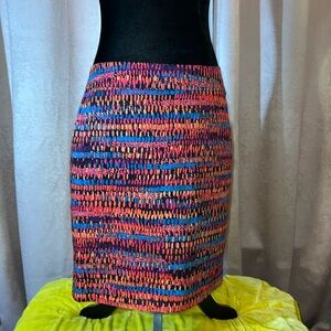 Ann Taylor Size 6P Color Splash Midi Skirt